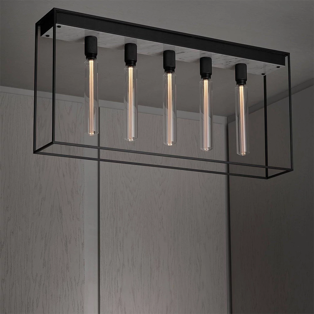 Buster+Punch Cross Caged Ceiling 5.0 mennyezeti lámpa, fehér márvány / E27 / RCA-14268
