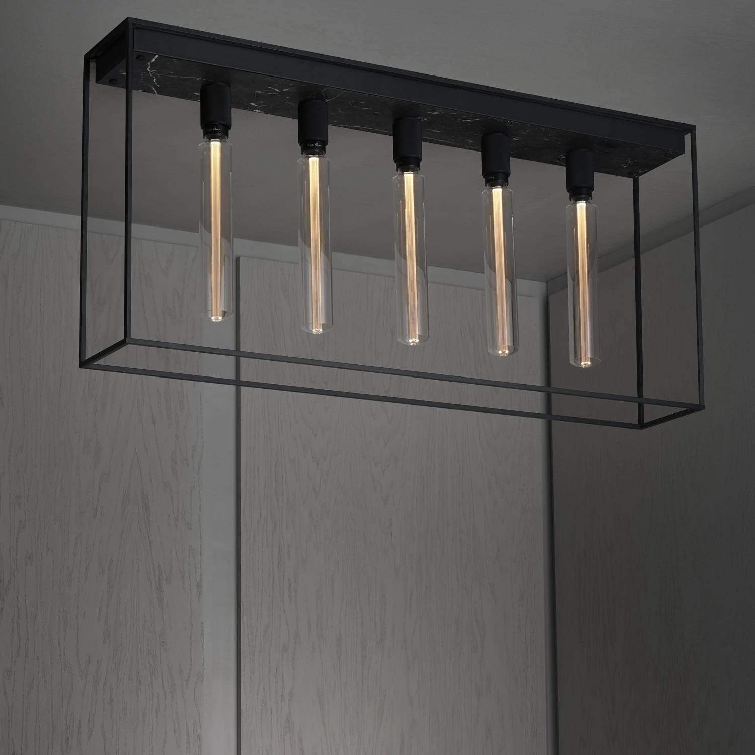 Buster+Punch Caged Ceiling 5.0 mennyezeti lámpa, fekete márvány / E27 / RCA-02373