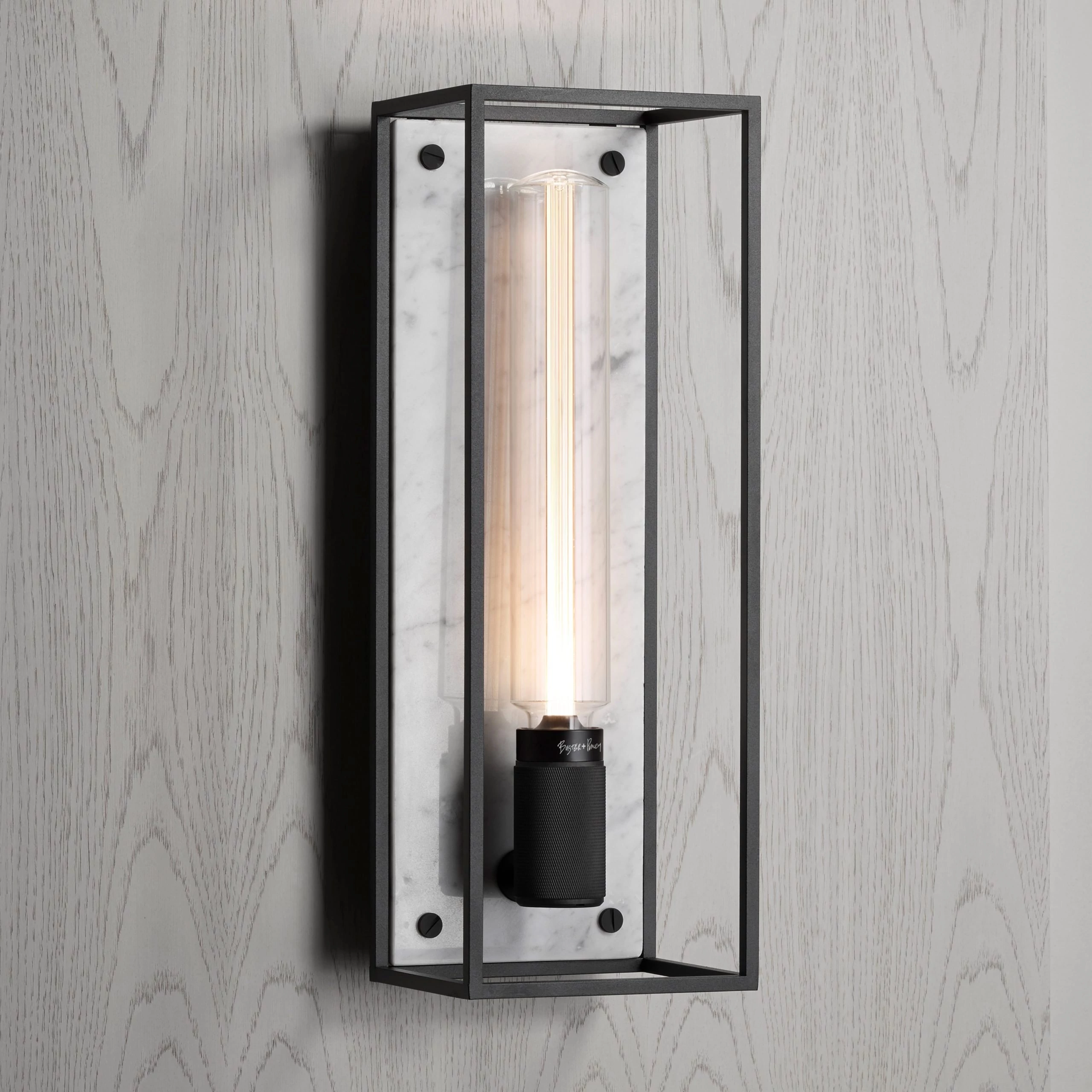 Buster+Punch Cross Caged Wall Large lámpa, fehér márvány / E27 / RCA-143382