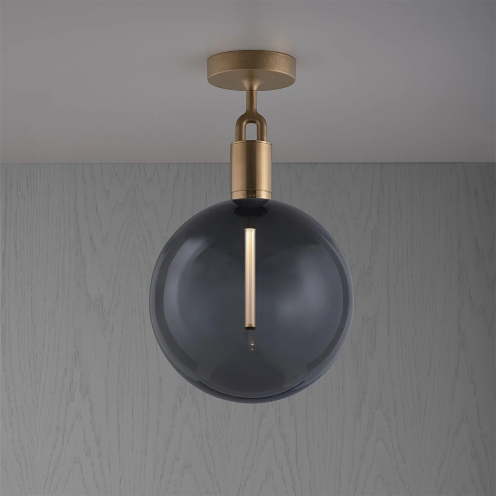 Buster+Punch Forked Ceiling Globe Smoked large mennyezeti lámpa, szatén réz/ E27 / RFC-493136
