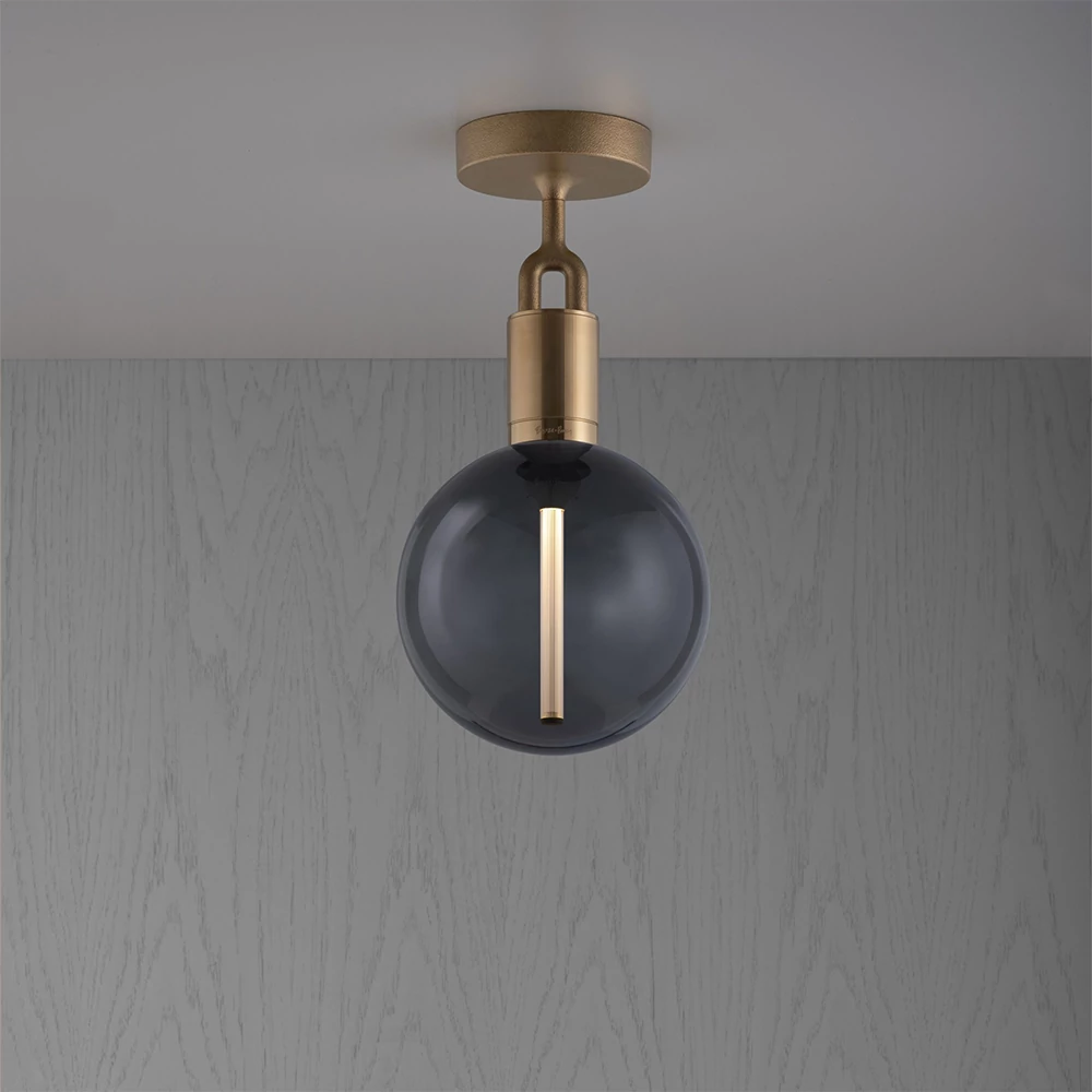 Buster+Punch Linear Forked Ceiling Globe Smoked medium mennyezeti lámpa, szatén réz/ E27 / RFC-493135