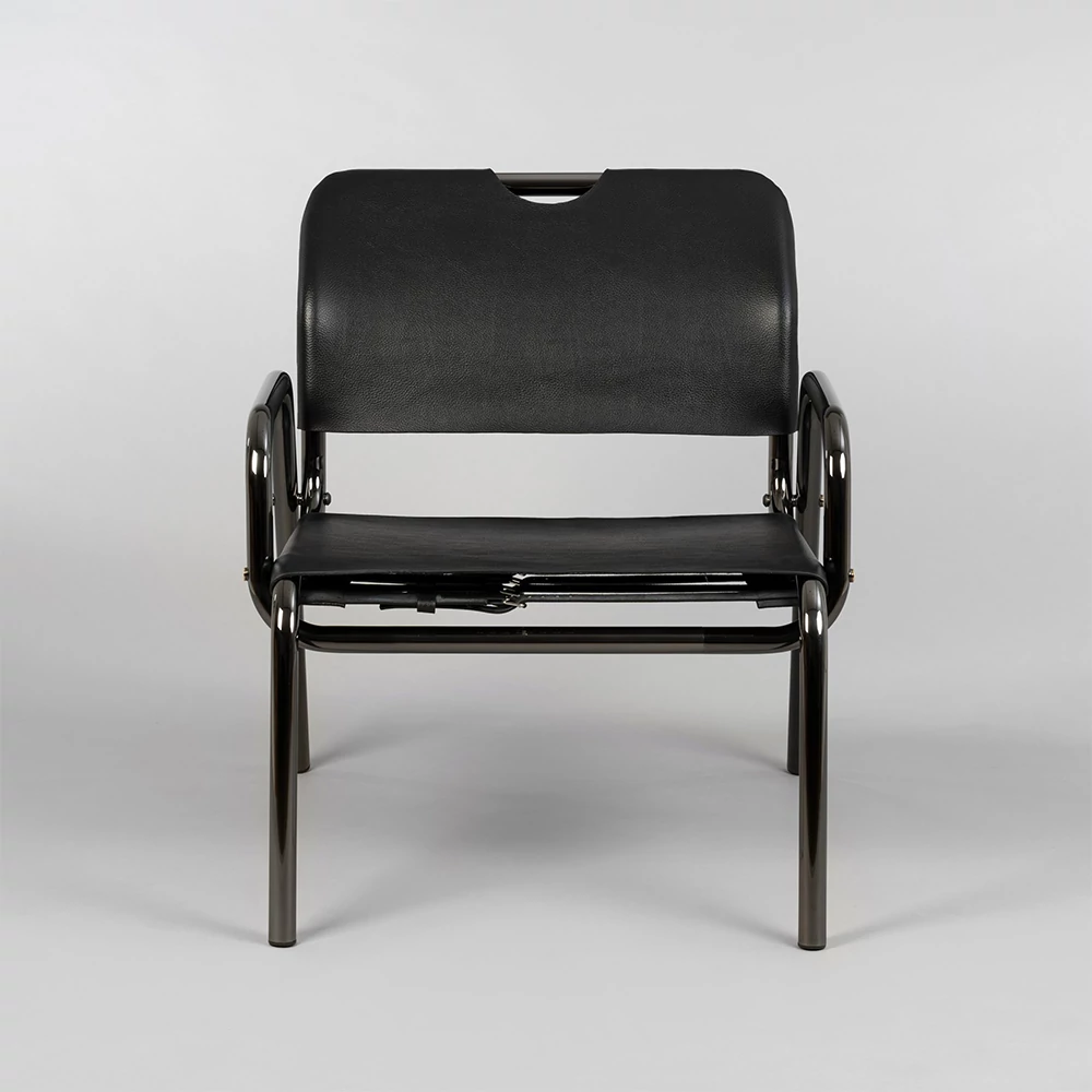 Buster+Punch Chopper Chair fekete bőrrel bevont klubfotel UCC-933535