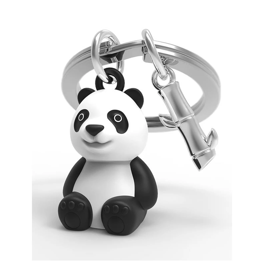 Metalmorphose fekete - fehér panda kulcstartó MTM293-01