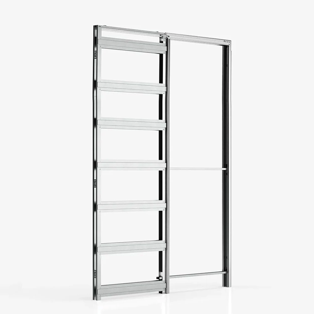 Ermetika Absolute EvoKit egyszárnyú falban futó tolóajtó fémváz tokborítás nélküli modell - gipszkarton falhoz 750x2400 mm 100 falvastagság AESC.153