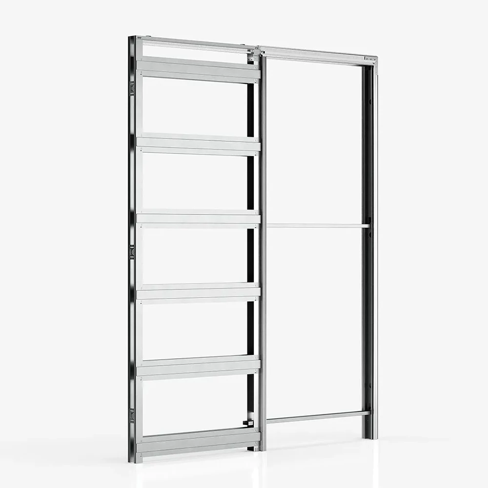 Ermetika Absolute EvoKit egyszárnyú falban futó tolóajtó fémváz tokborítás nélküli modell - gipszkarton falhoz 600x2100 mm 100 falvastagság AESC.5