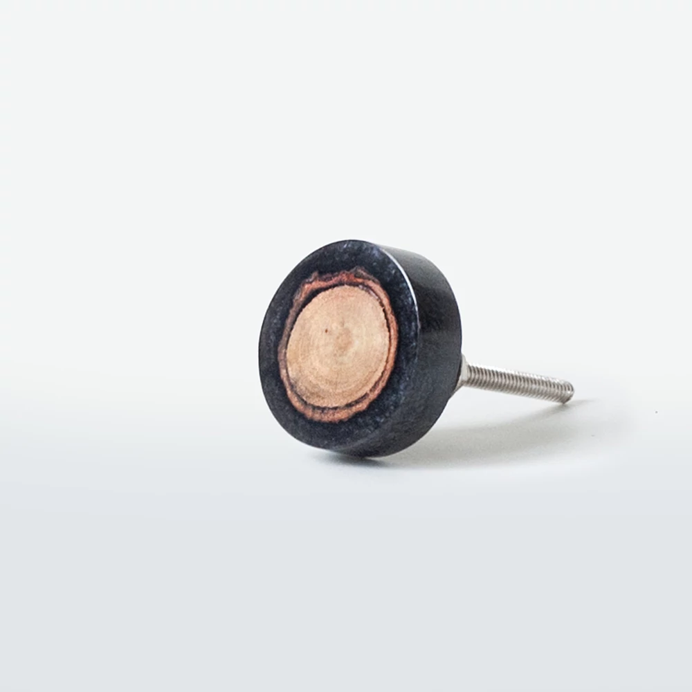 Ethno Home - Mango - Ped circle fekete bútorgomb BRKN222