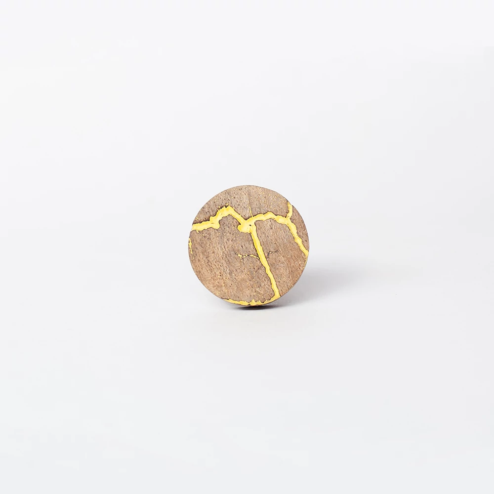 Ethno Home - Mango - Nepal - sárga bútorgomb BRKN224