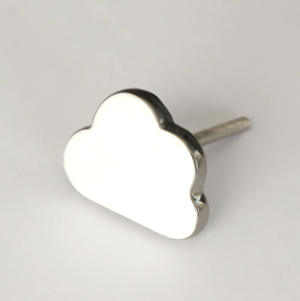 Ethno Home - Ceramic - Cloud - ezüst bútorgomb HCK57