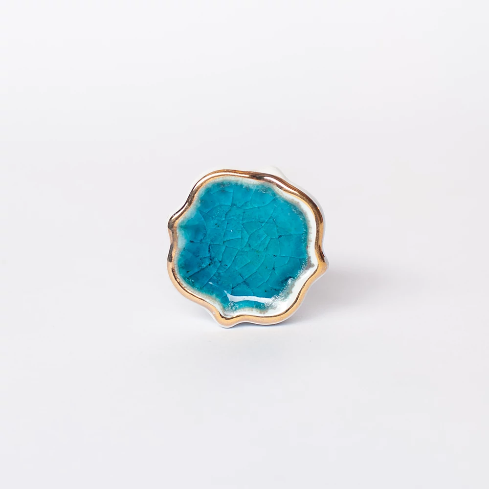 Ethno Home - Ceramic - Belda - kék bútorgomb KN47