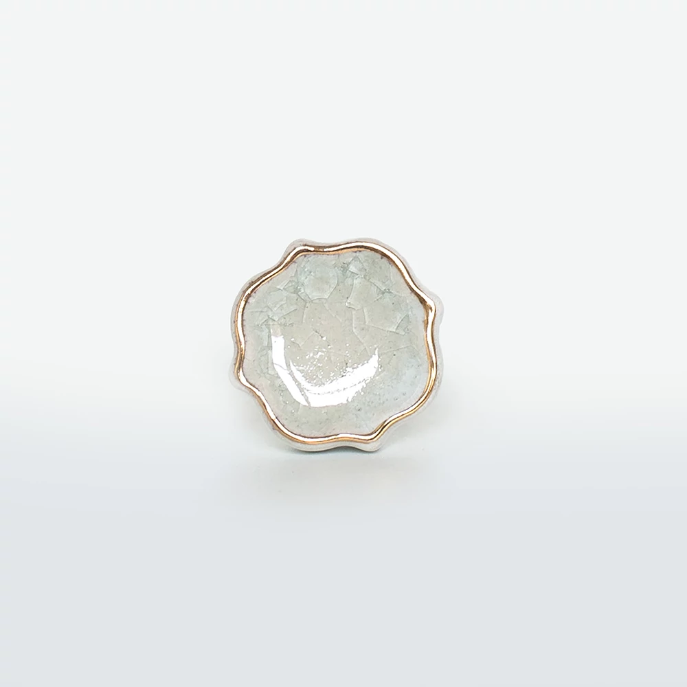 Ethno Home - Ceramic - Belda - fehér bútorgomb KN47