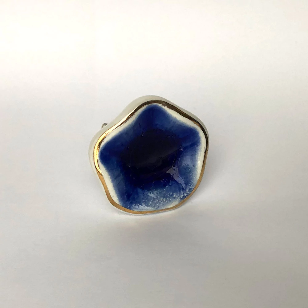 Ethno Home - Ceramic - Siuri - sötét kék bútorgomb KN869