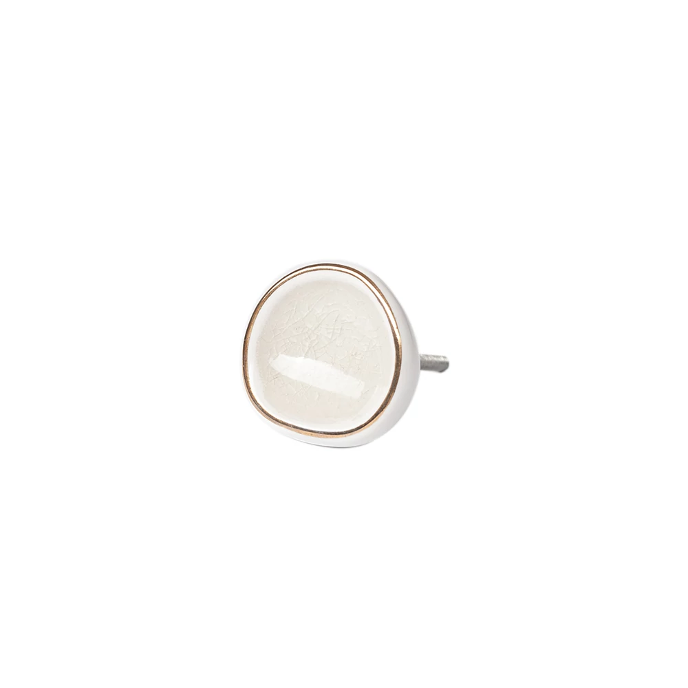 Ethno Home - Ceramic - Silda - fehér bútorgomb KN882