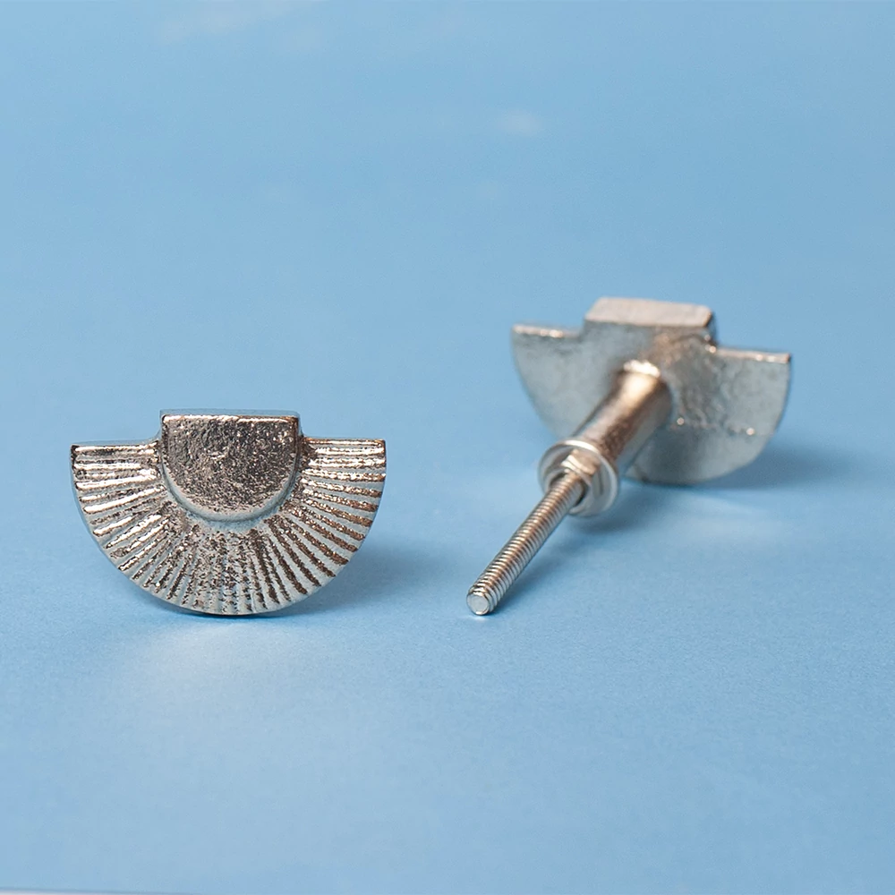 Ethno Home - Brass - Fan ezüst bútorgomb MKN322S