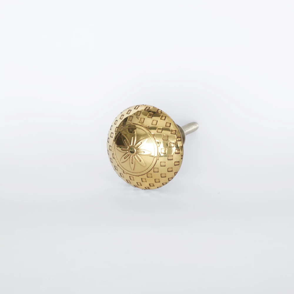Ethno Home - Brass - Lotus arany bútorgomb MKN25