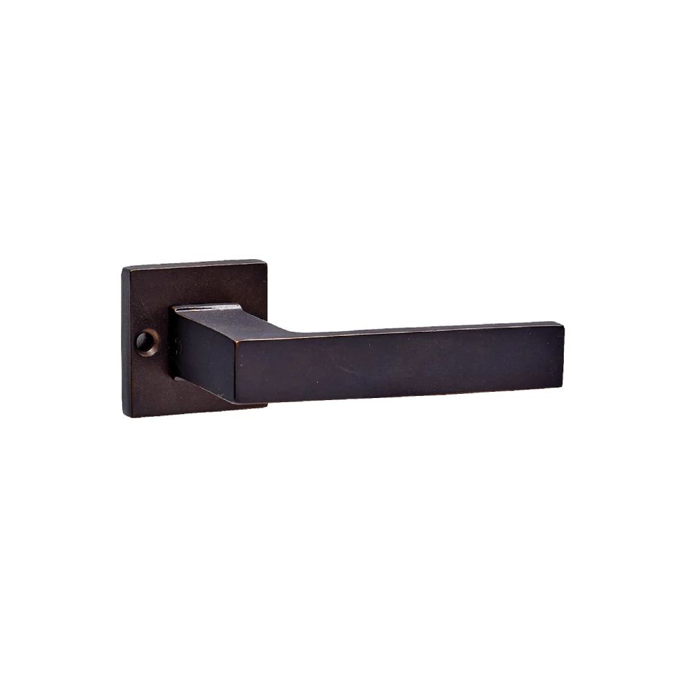 Jolie Verve antik bronz L-alakú négyzetrozettás kilincsgarnitúra J-1250-AB