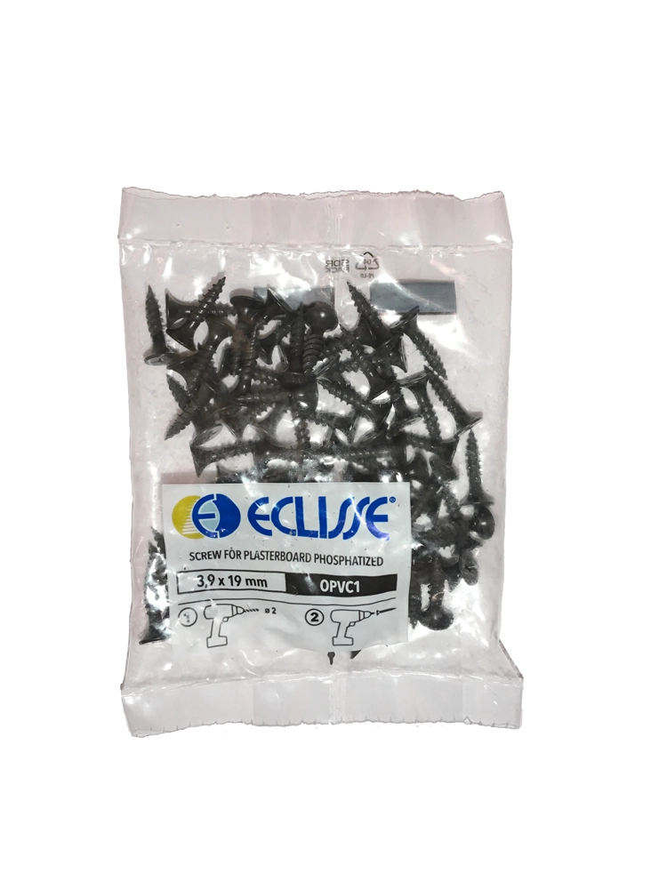 Eclisse fekete csavar készlet gipszkarton falhoz 3,9 x 19 mm 55db/csomag (OPVC1)