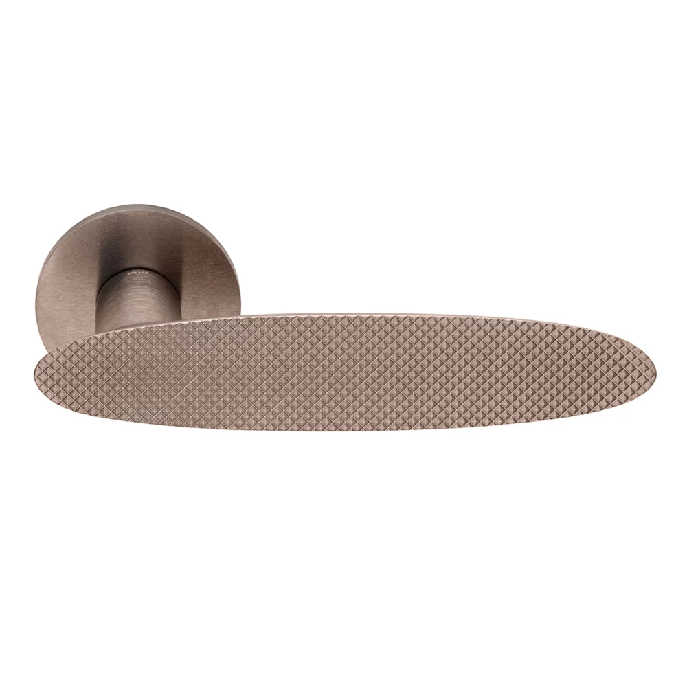 DND Ellipse Brilliant PVD szatén bronz körrozettás kilincsgarnitúra alsó rozetta nélkül