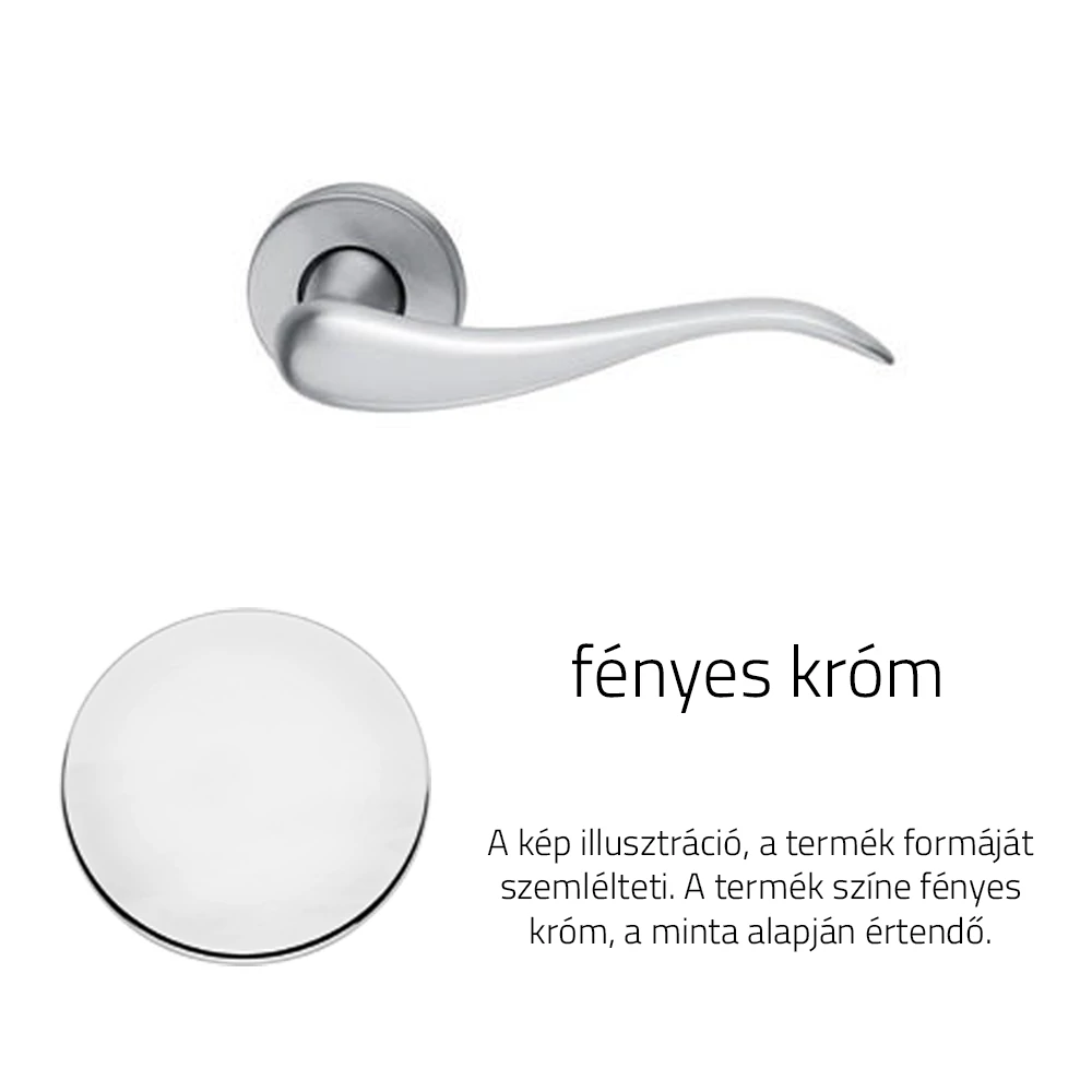 DND Airone fényes króm körrozettás kilincsgarnitúra
