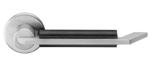 DND C-1918 inox - matt fekete körrozettás kilincsgarnitúra