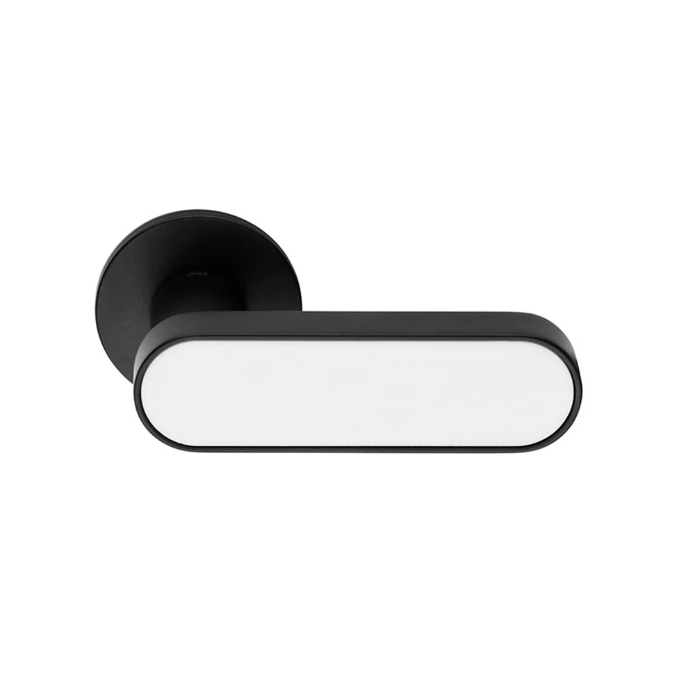 dnd Crisalide mini fekete - fehér porcelán körrozettás kilincsgarnitúra CM40 ANE+PSW