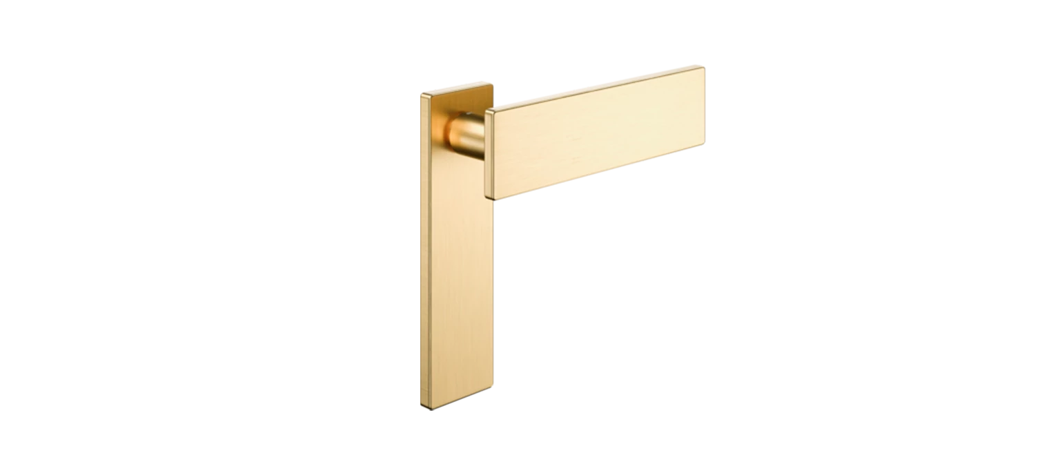 DND Due PVD szatén arany hosszúcímes kilincsgarnitúra