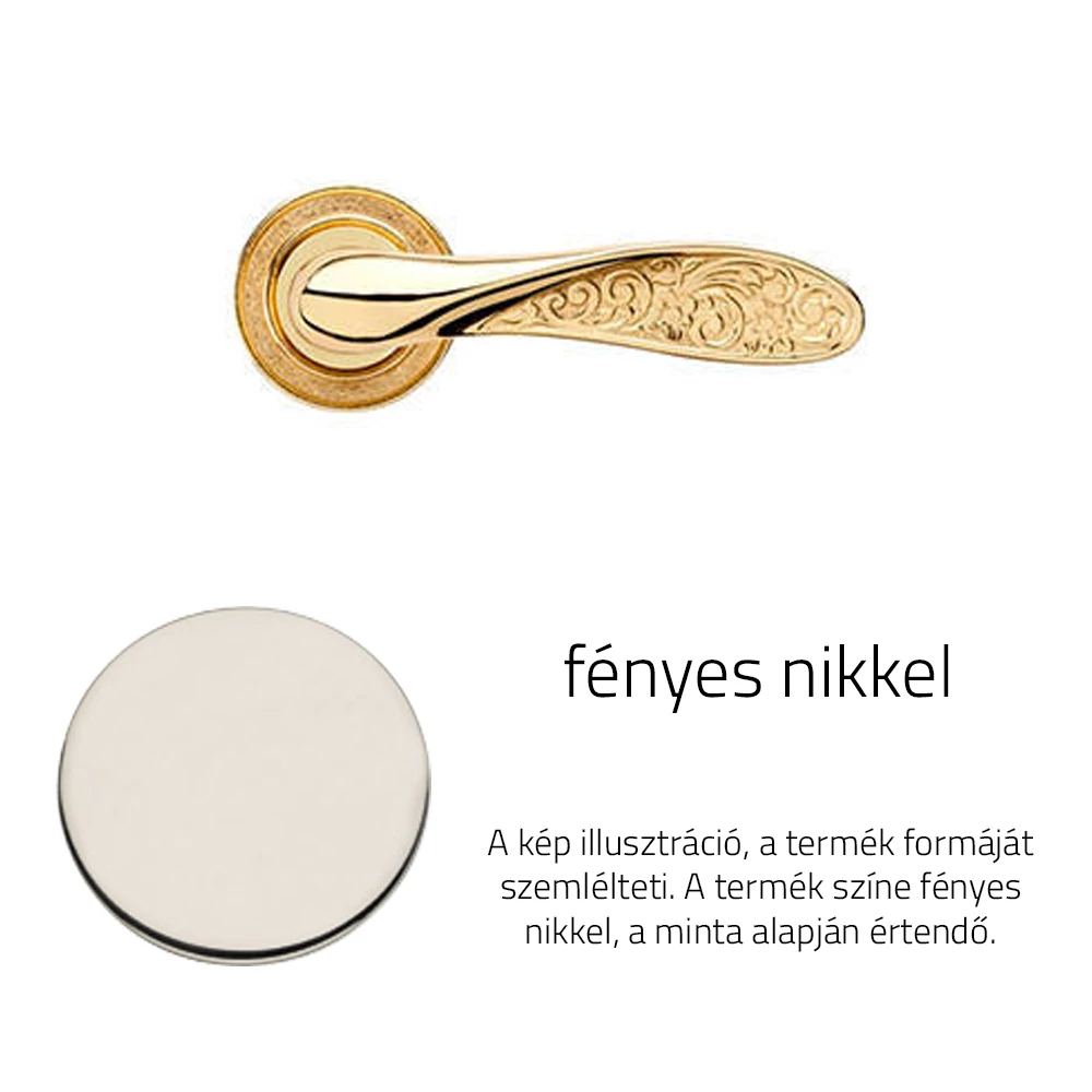 DND Fiore fényes nikkel körrozettás kilincsgarnitúra