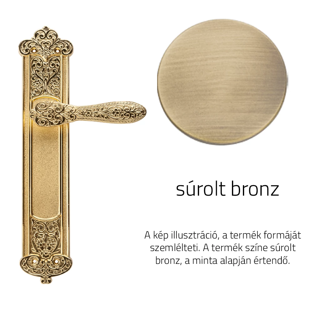 DND Fiorenza szatén bronz hosszúcímes kilincsgarnitúra