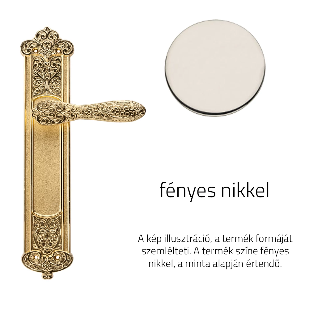 DND Fiorenza fényes nikkel hosszúcímes kilincsgarnitúra