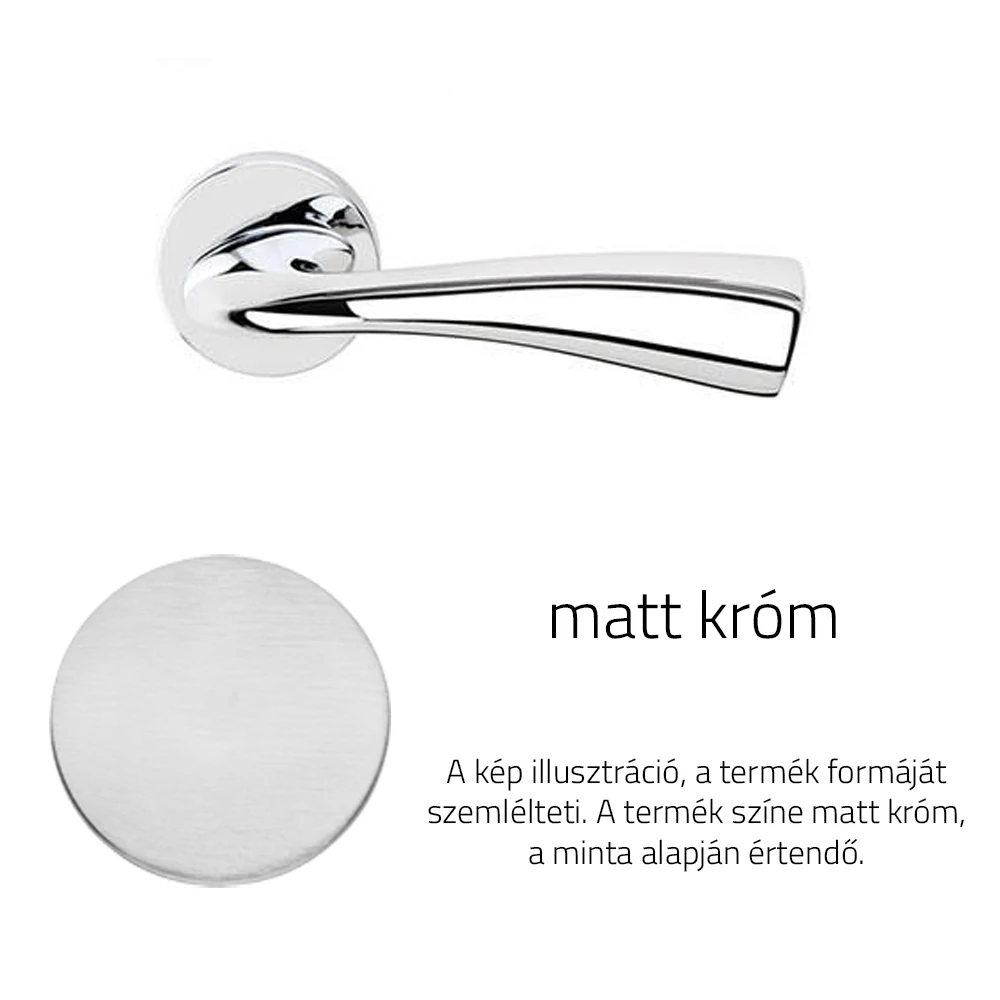 DND Fluó matt króm körrozettás kilincsgarnitúra