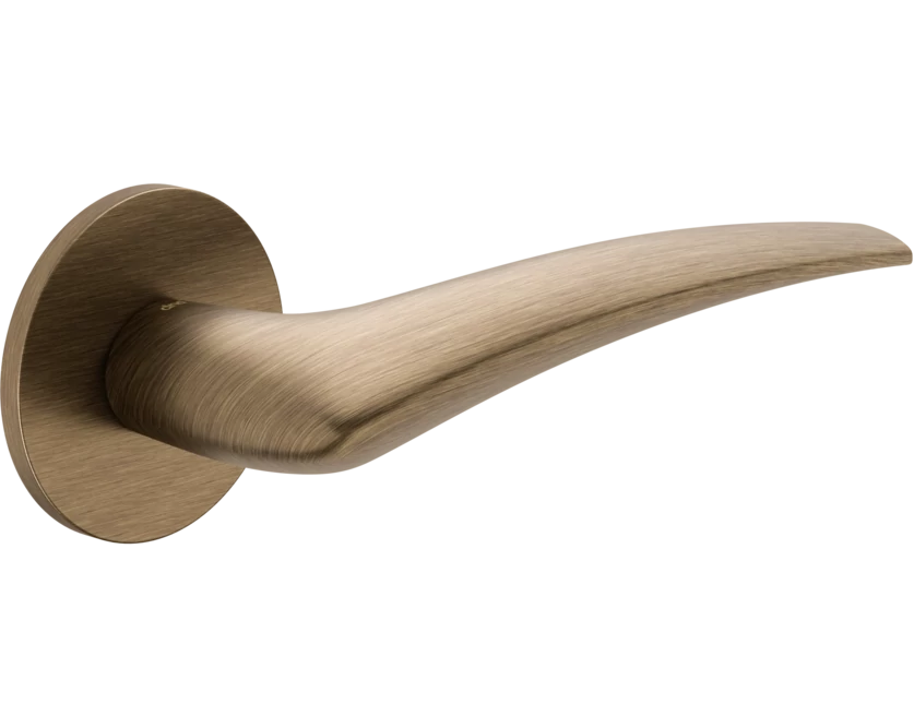 DND Linear körrozettás szatén bronz kilincsgarnitúra
