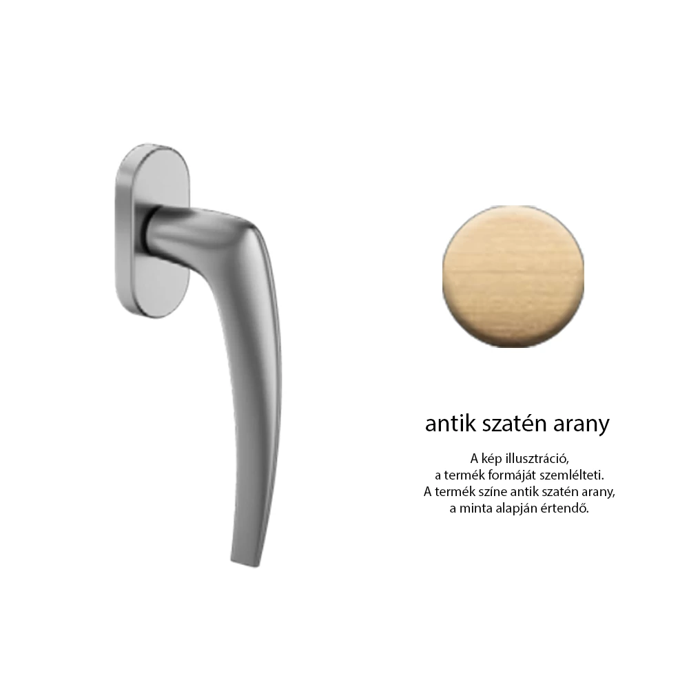 DND Linear PVD antik szatén arany oválrozettás ablakfélkilincs LI22V