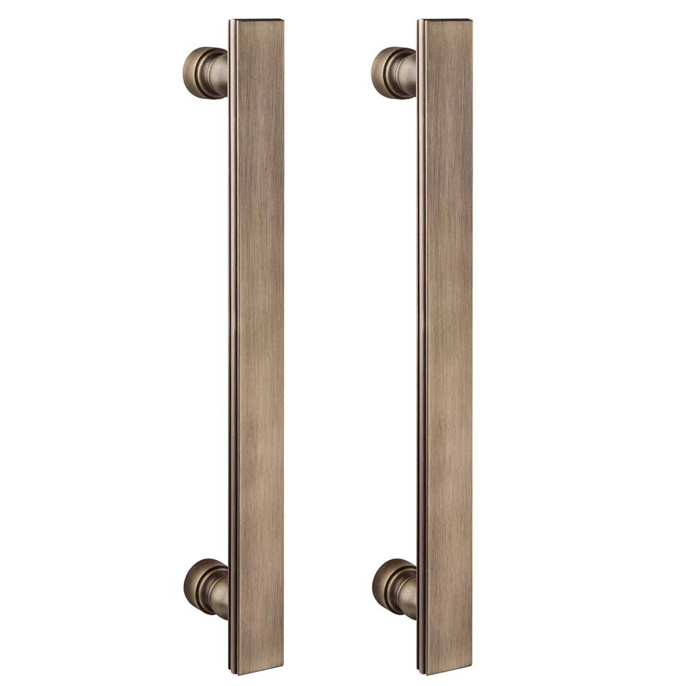 DND Lucrezia súrolt bronz tolóajtó húzórúd pár LT28 340 mm KIT 12 kétoldali szerelőegységgel