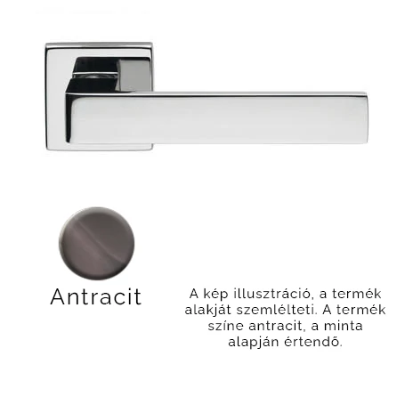 DND Quattro 02 Z antracit négyzetrozettás kilincsgarnitúra
