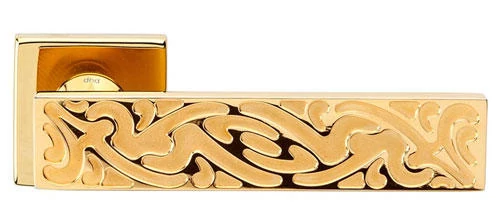 DND Sochic 02 24K aranyozott négyzetrozettás kilincsgarnitúra
