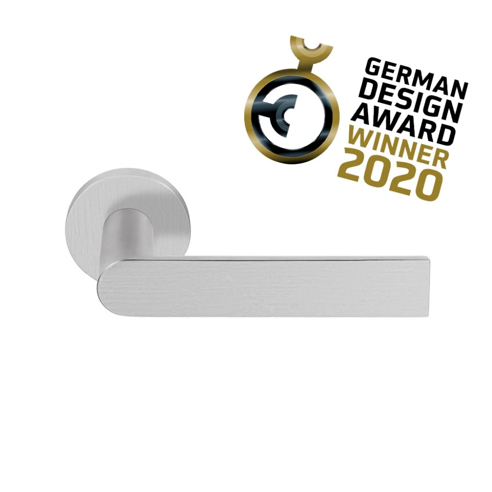 Formani Arc PBA100G szatén rozsdamentes acél lapos körrozettás kilincsgarnitúra