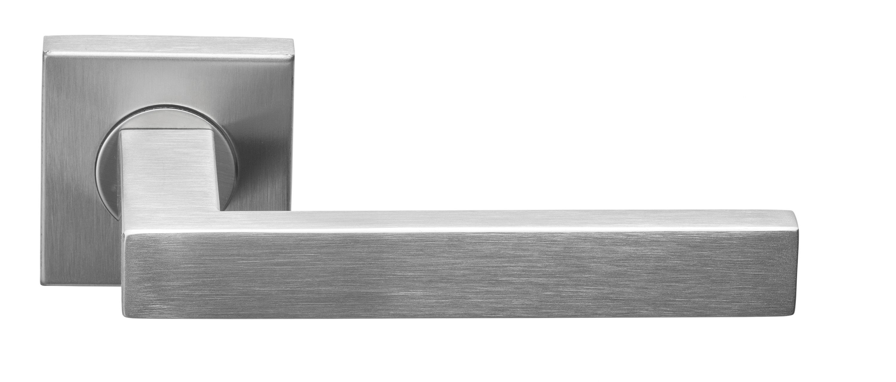 Formani Basics BSQ2-G szatén rozsdamentes acél négyzetrozettás kilincsgarnitúra