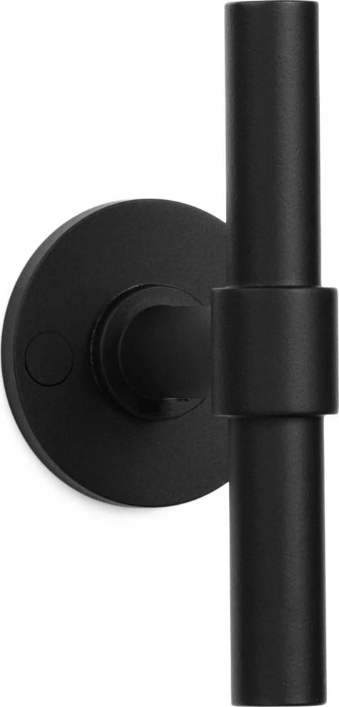 Formani One PBT15XL/50 szatén fekete lapos körrozettás kilincsgarnitúra