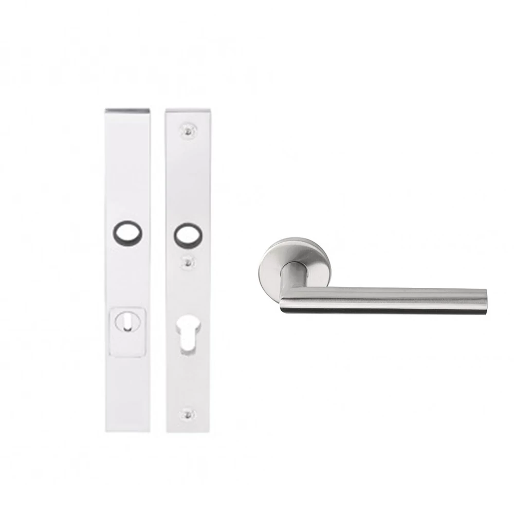 Formani Square-Basics rozsdamentes acél biztonsági bejárati 32 mm kilincsgarnitúra (LSQSM-28KT - LB2-19)