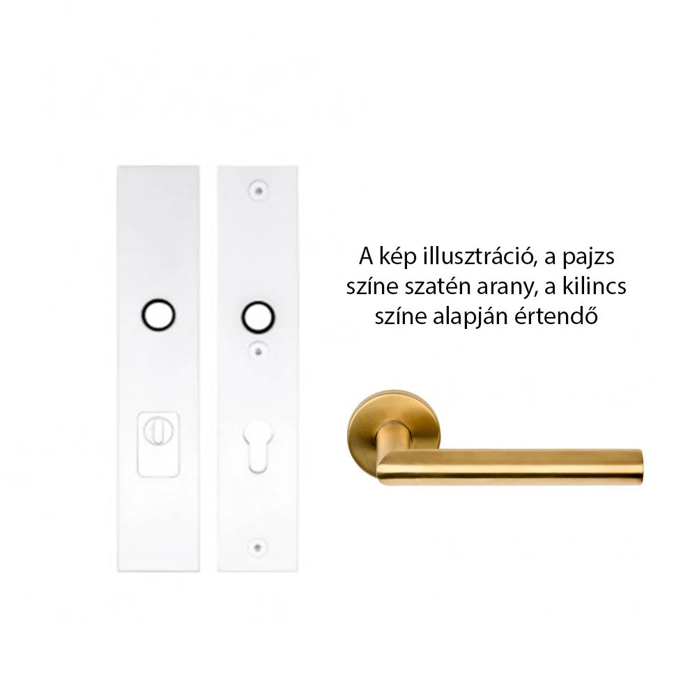 Formani Square-Basics szatén arany (PVD) biztonsági bejárati 50 mm kilincsgarnitúra (LSQSM-50KT - LB2-19)