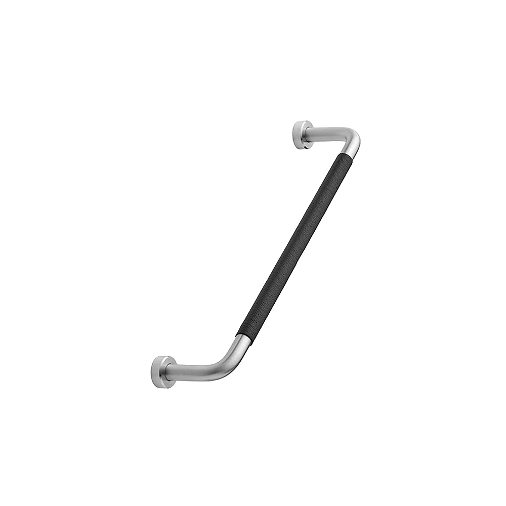 Furnipart Lounge fekete bőr/szatén inox bútorfogantyú 160 mm 240330160-102/25