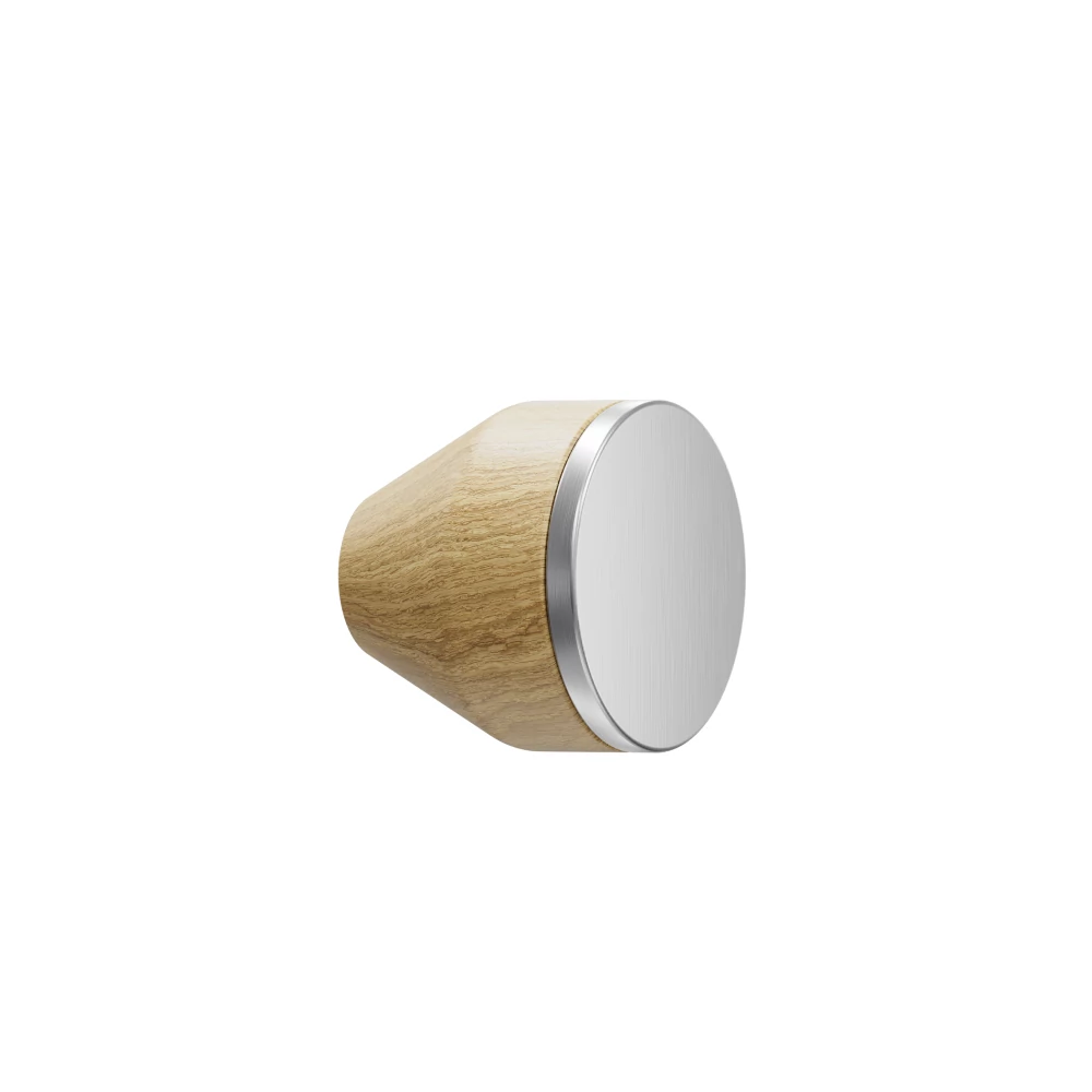 Furnipart Melura lakkozott tölgy / inox bútorgomb 240220030-052/25