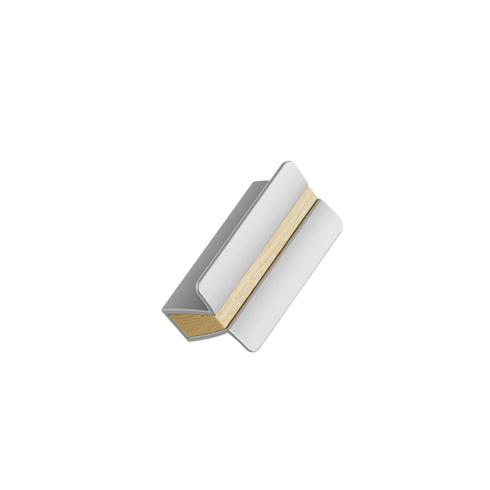 Furnipart Papillon lakkozott tölgy / rozsdamentes acél bútorgomb 32 mm 460520032-052/61