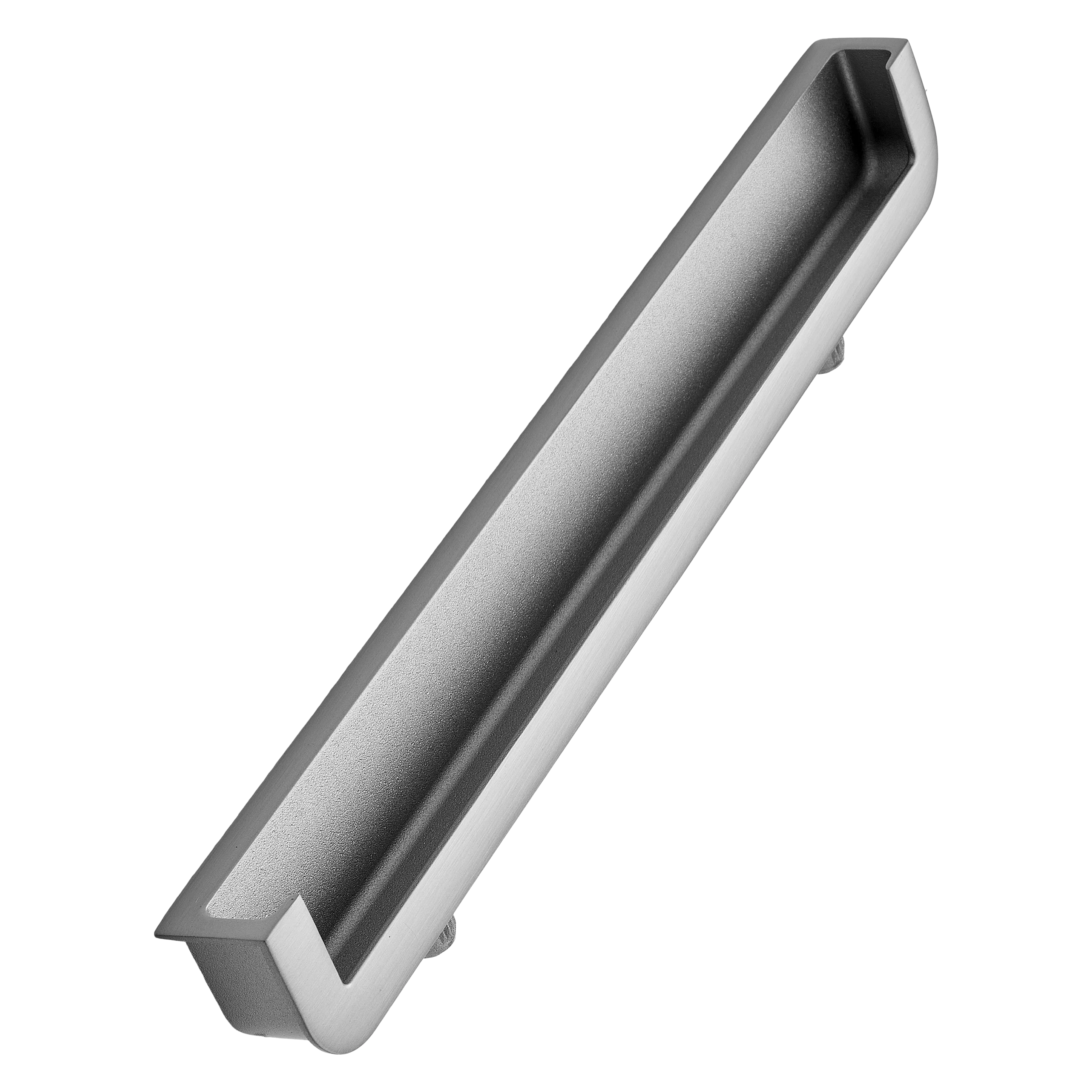 Furnipart Pocket inox hatású süllyesztett bútorfogantyú 128 mm 535260128-66S