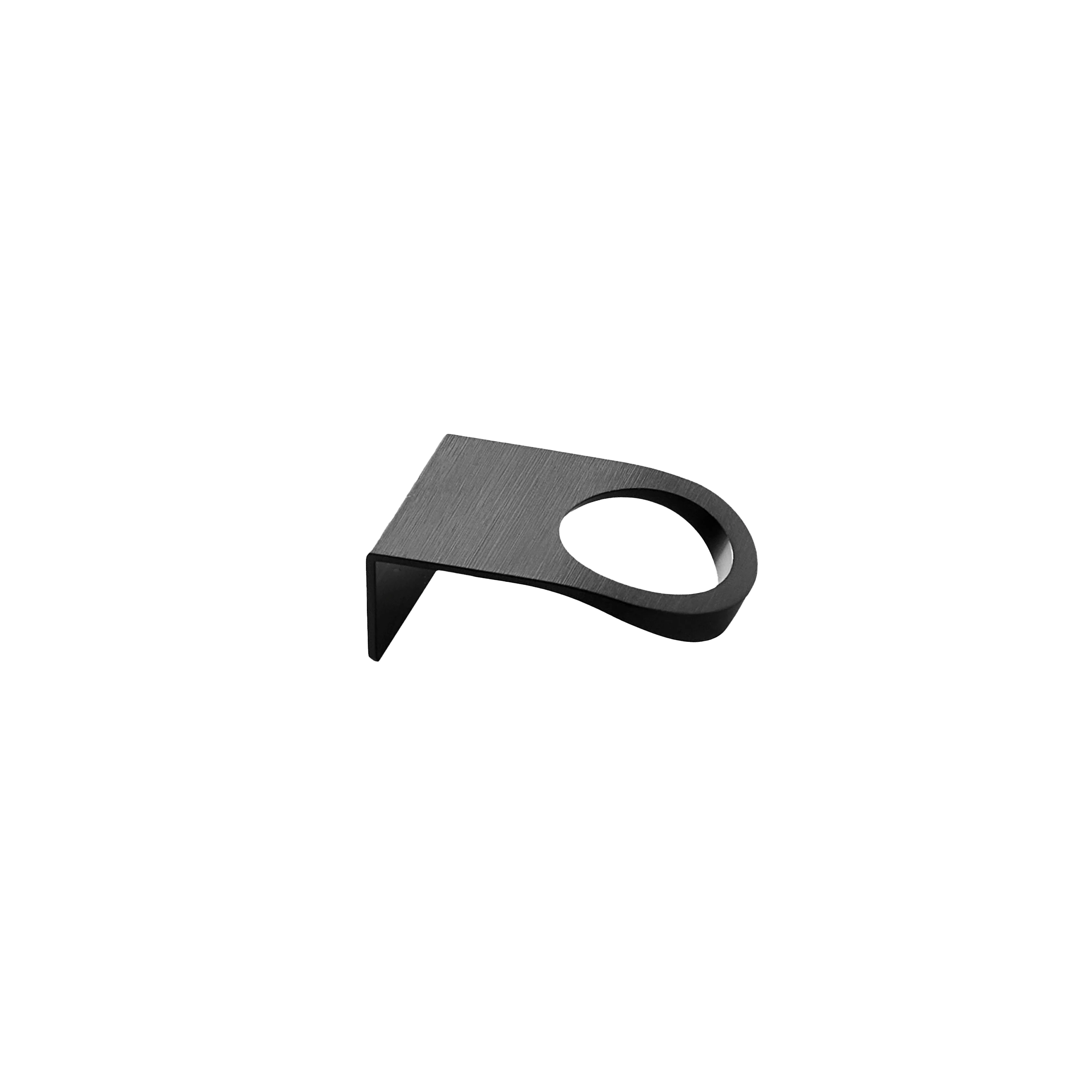 Furnipart Punch szálcsiszolt fekete bútorfogantyú 16 mm 449420016-76