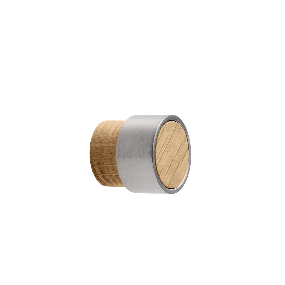 Furnipart RADIO MINI fém-fa, lakkozott tölgy - inox gomb fogantyú 113220026-052/66