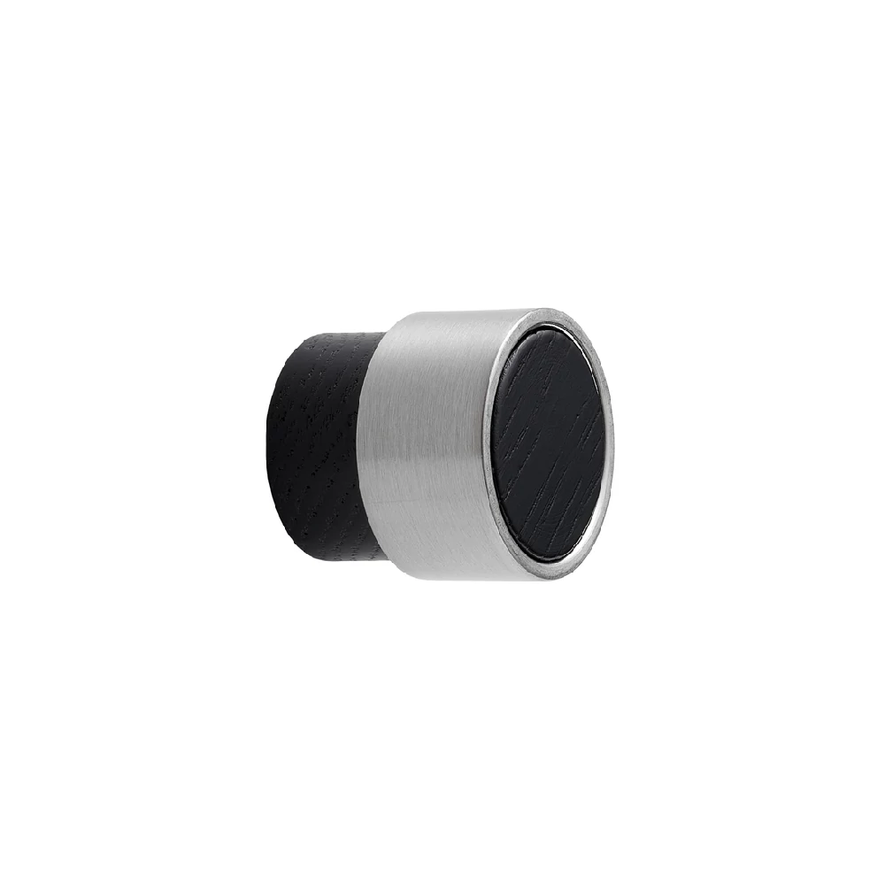 Furnipart RADIO MINI fém-fa, fekete kőris - inox gomb fogantyú 113220026-994/66