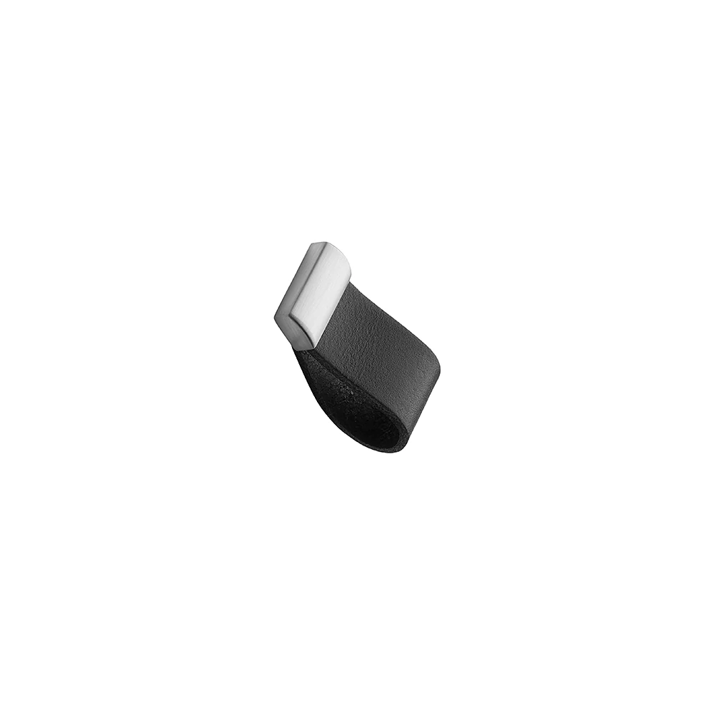 Furnipart Strap fekete/inox hatású bútorgomb 16mm 545560016-102/66