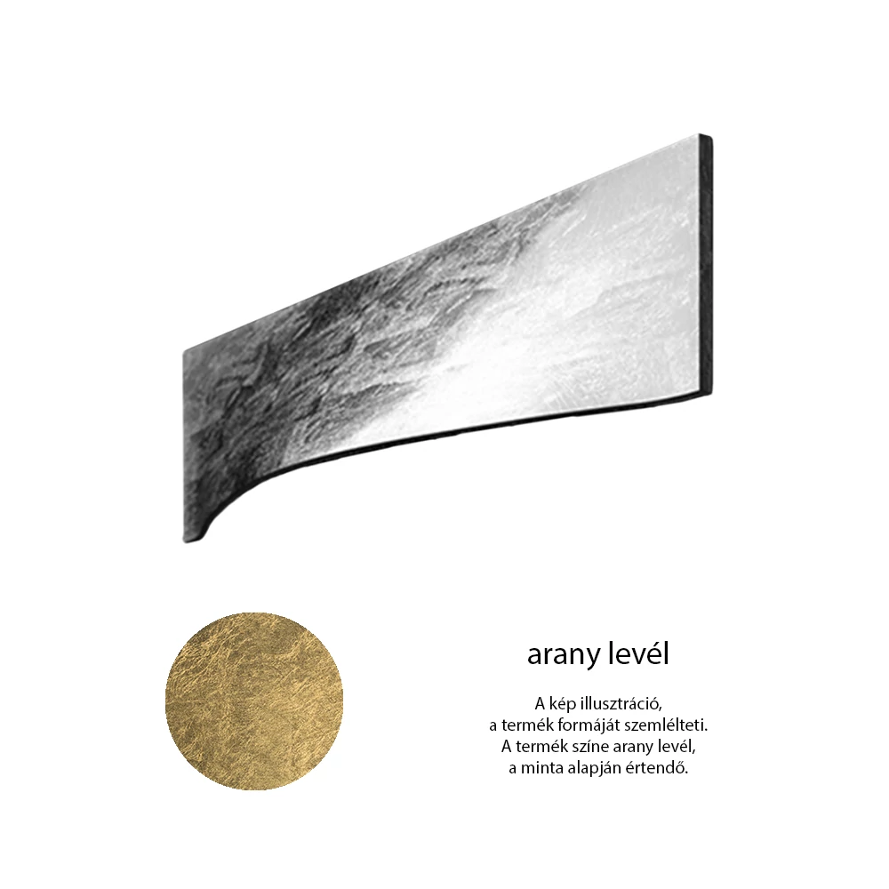 Glass Design Foglia arany-levél 150 mm bútorfogantyú FOGLIAFOCF96