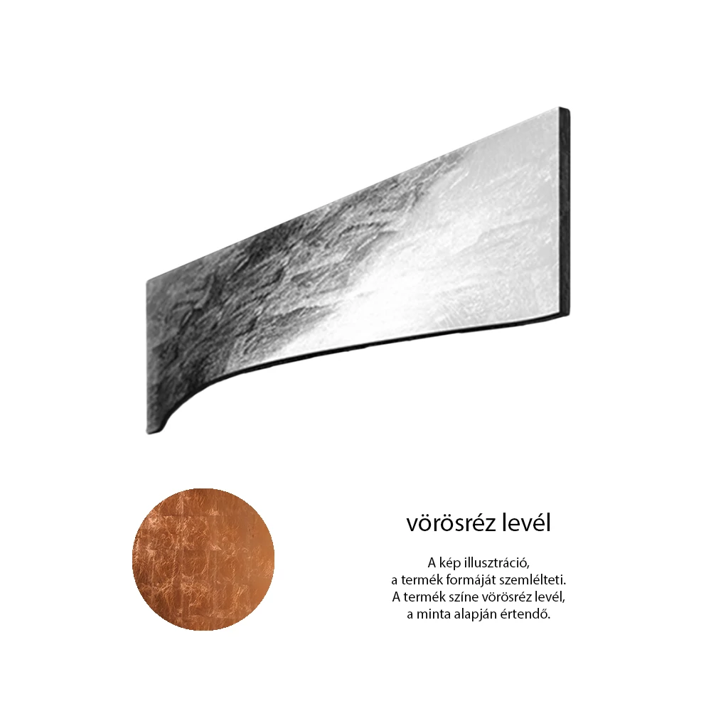 Glass Design Foglia vörösréz-levél 150 mm bútorfogantyú FOGLIAFRCF96