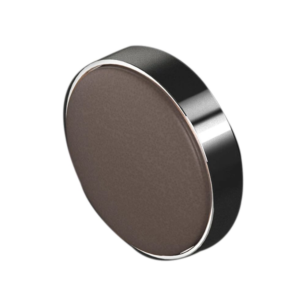 Glass Design LEATHER sötétbarna bőr / fényes króm bútorfogantyú Ø 30 mm LEATHERTBRF4DM30